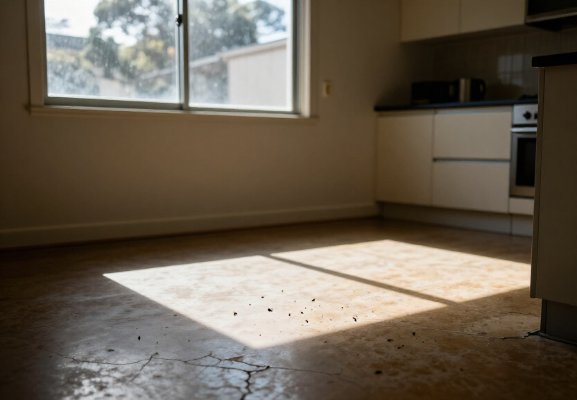 Cockroaches in a Wolli Creek restaurant kitchen before treatment